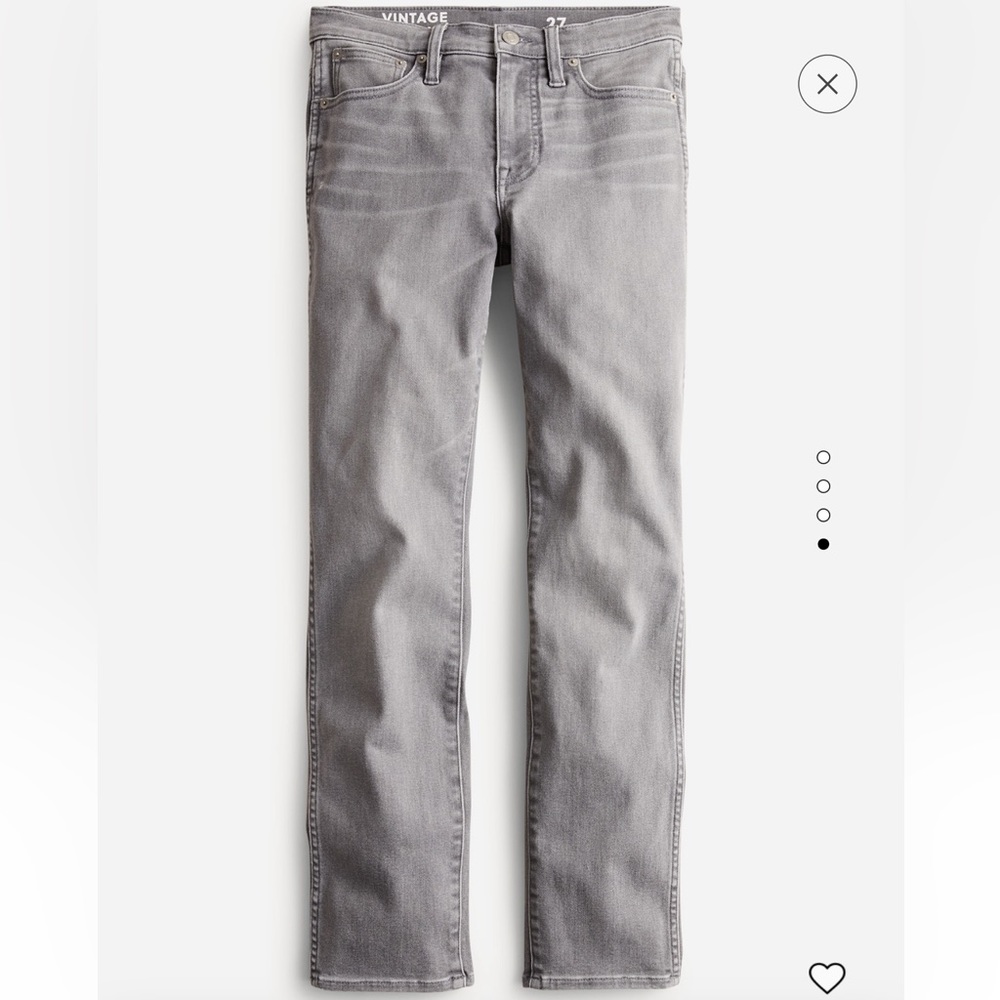 NWT Jcrew 9" vintage slim-straight jean in Grey Dove wash T27